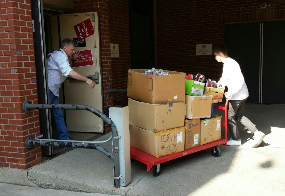 Delivering shoes to the Cincinnati VA