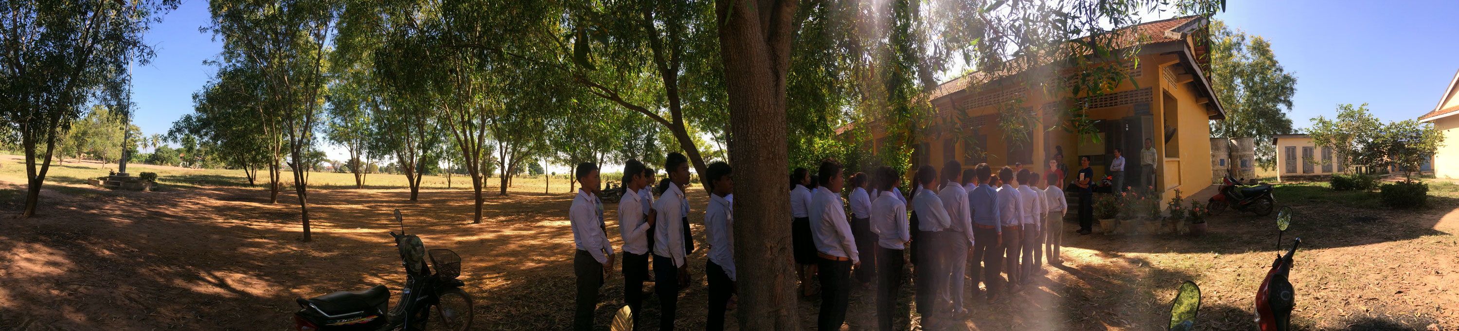 Visiting a school in Cambodia